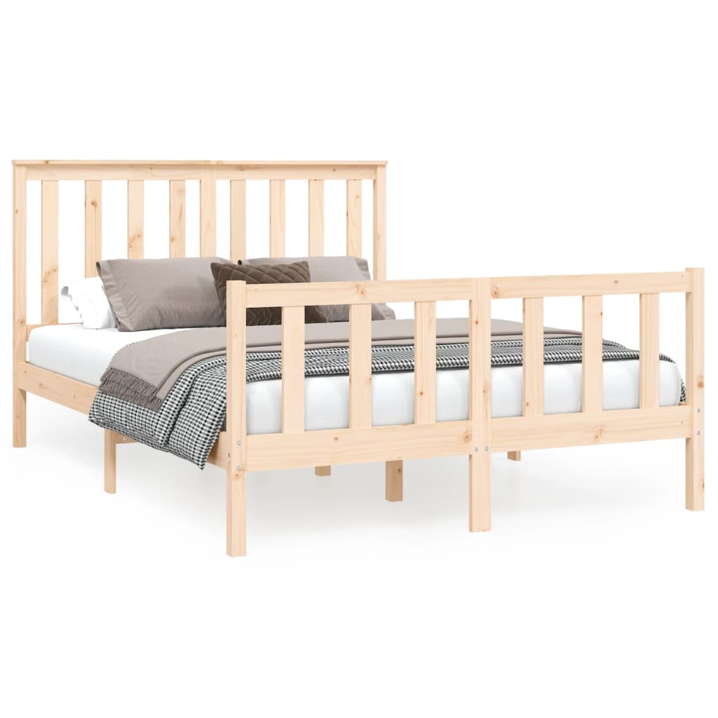 Cadre de lit sans matelas 120x200 cm bois de pin massif