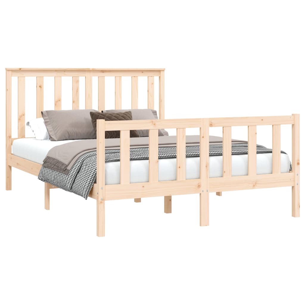 Cadre de lit sans matelas 120x200 cm bois de pin massif