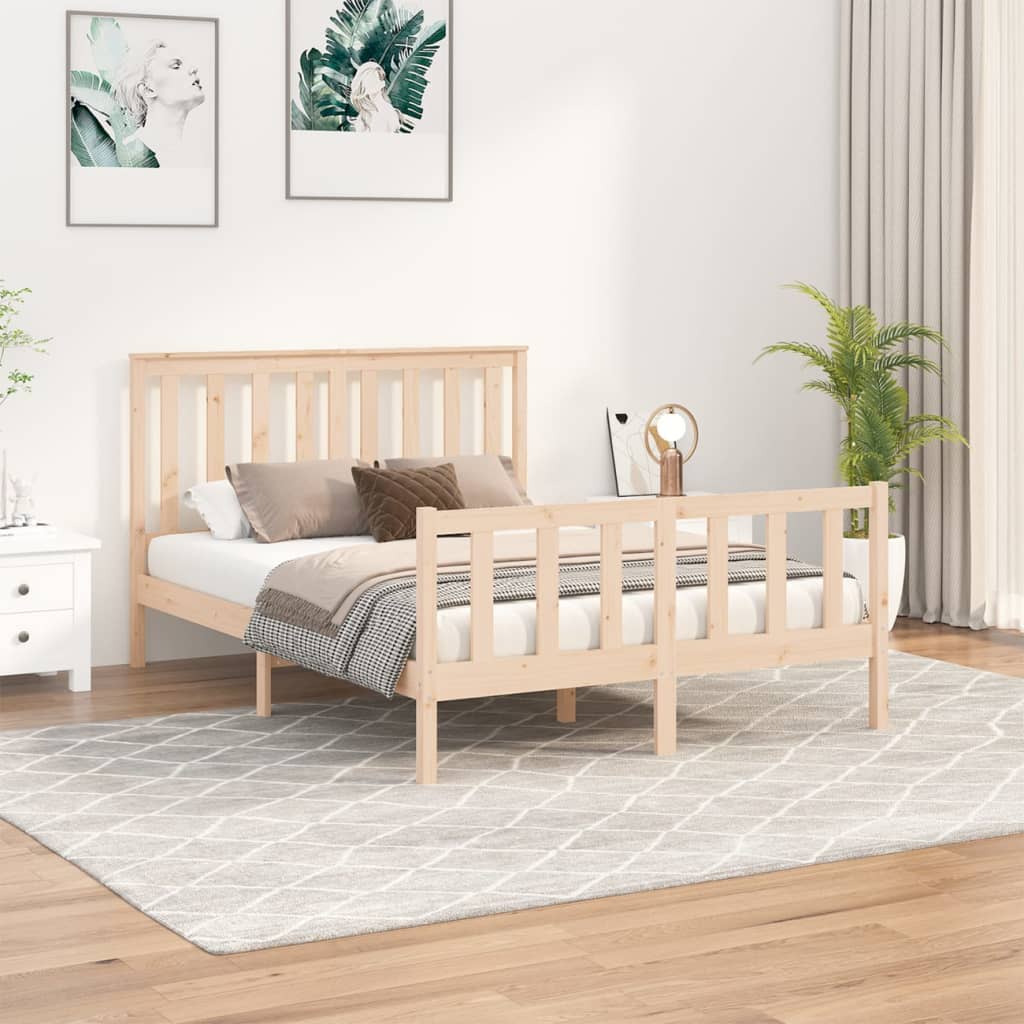 Cadre de lit sans matelas 120x200 cm bois de pin massif