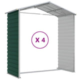 Green garden shed 191x385x198 cm galvanized steel