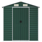 Green garden shed 191x725x198 cm galvanized steel