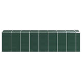 Green garden shed 191x725x198 cm galvanized steel