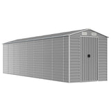 Light grey garden shed 191x810x198 cm galvanized steel