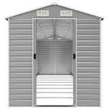 Light grey garden shed 191x810x198 cm galvanized steel