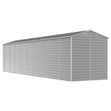 Light grey garden shed 191x810x198 cm galvanized steel