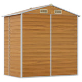 Abri de jardin marron clair 191x130x198 cm acier galvanisé