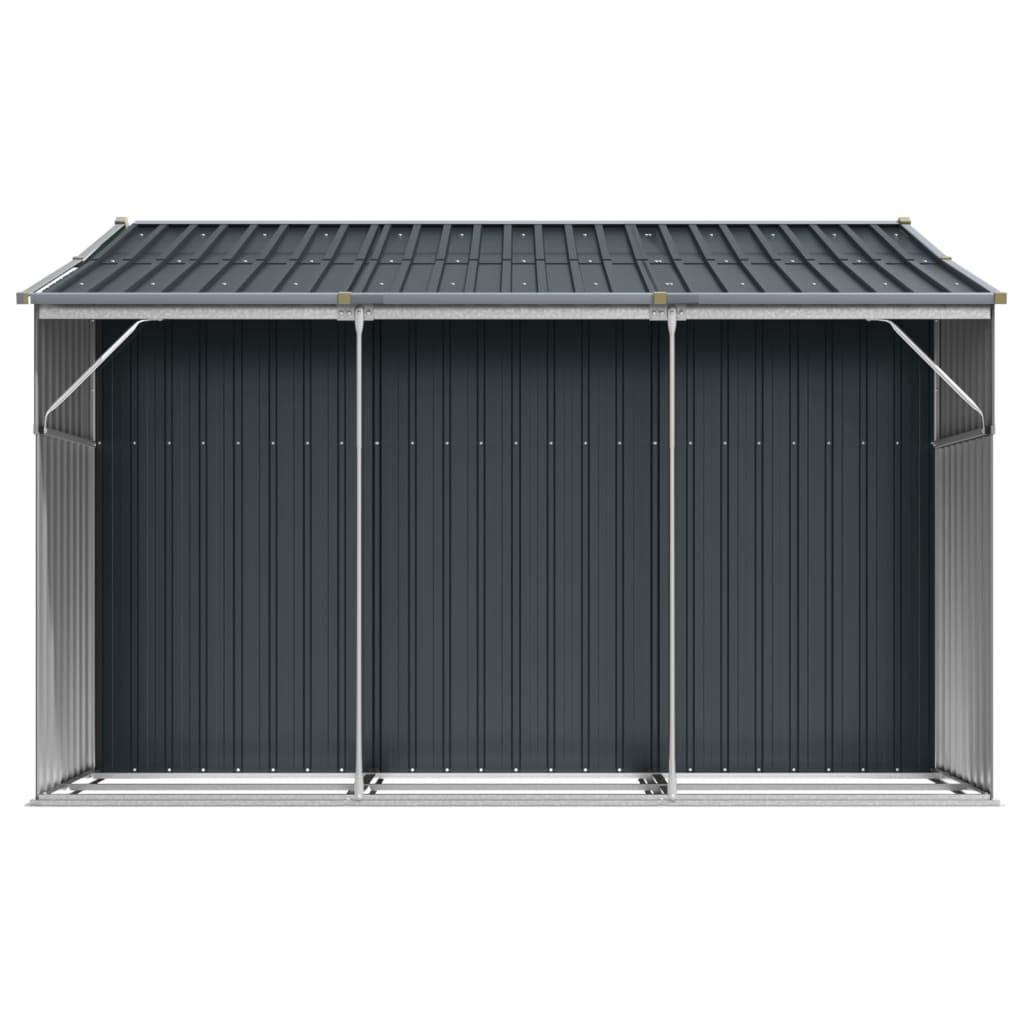 Abri de jardin anthracite 277x279x179 cm acier galvanisé