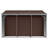 Brown garden shed 277x279x179 cm galvanized steel