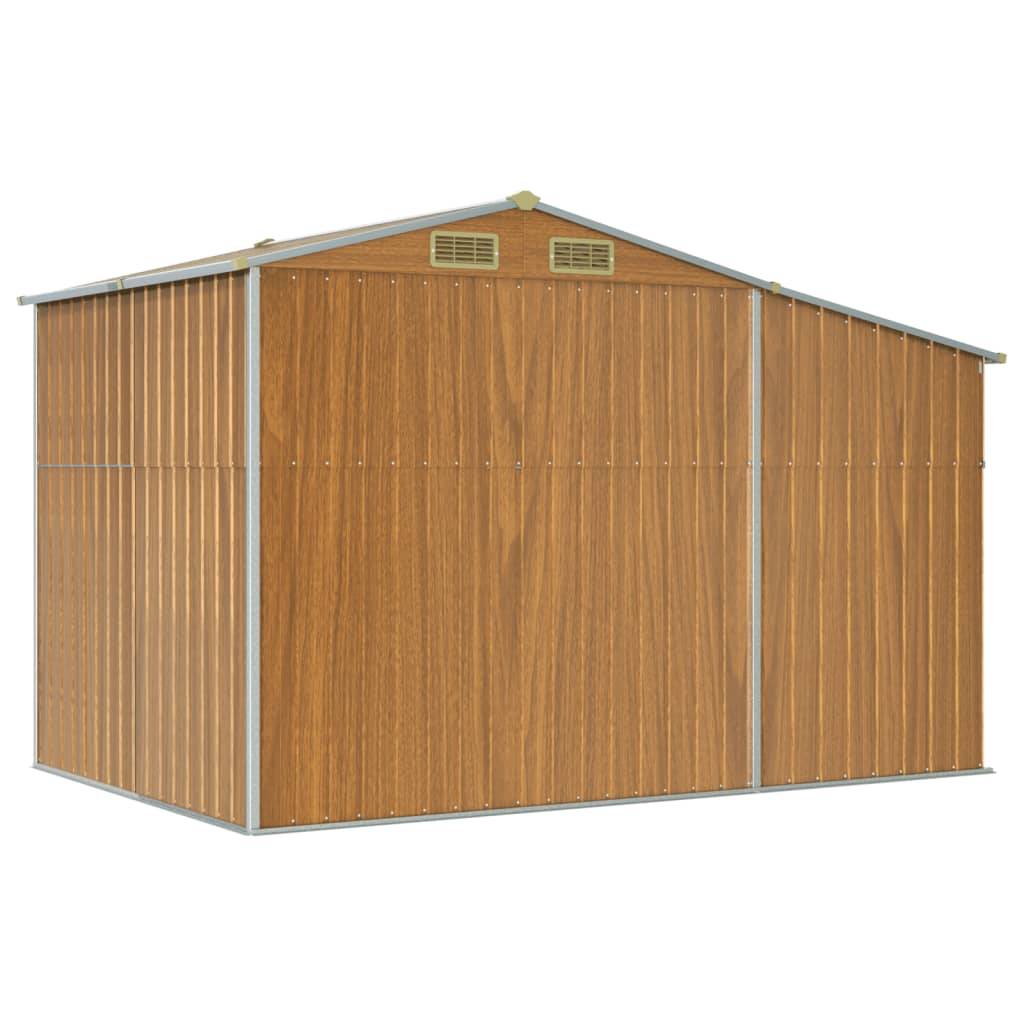 Abri de jardin marron clair 277x192,5x179 cm acier galvanisé