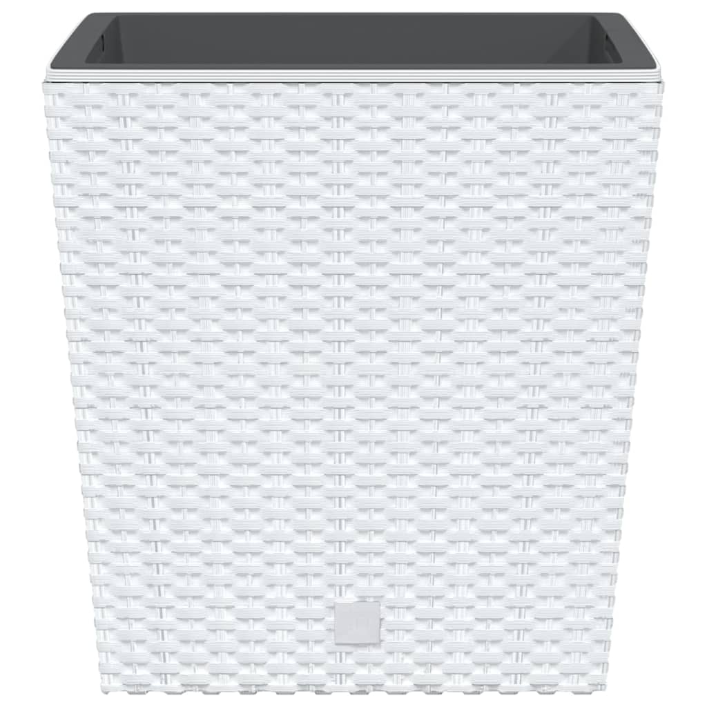 White removable planter and interior 21/32 L PP rattan