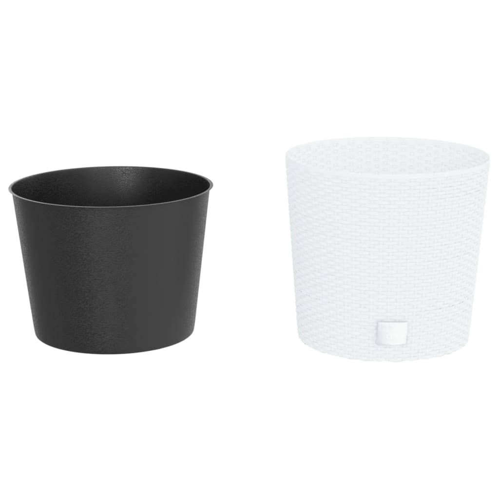 White removable planter and interior 15/15.3 L PP rattan