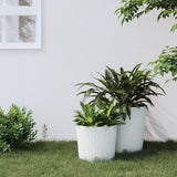 White removable planter and interior 15/15.3 L PP rattan