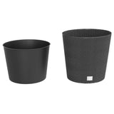 Jardinière et intérieur amovible anthracite 35 /37,5 L rotin PP