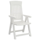 Chaises inclinables de jardin lot de 2 blanc PP