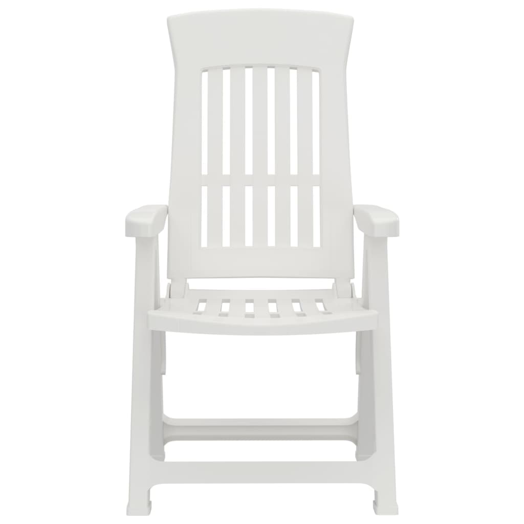 Chaises inclinables de jardin lot de 2 blanc PP