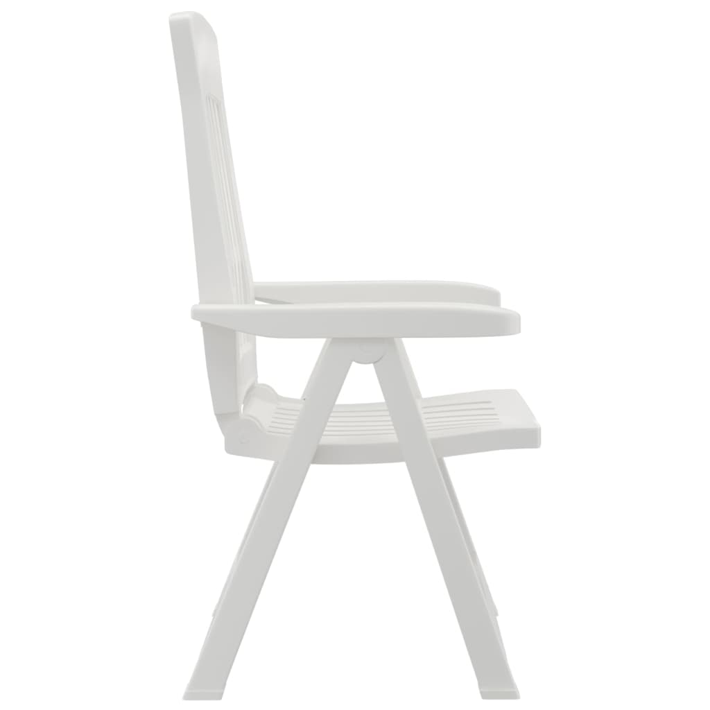 Chaises inclinables de jardin lot de 2 blanc PP