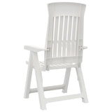 Chaises inclinables de jardin lot de 2 blanc PP