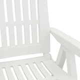 Chaises inclinables de jardin lot de 2 blanc PP