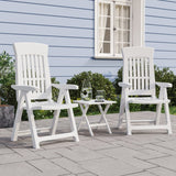 Chaises inclinables de jardin lot de 2 blanc PP