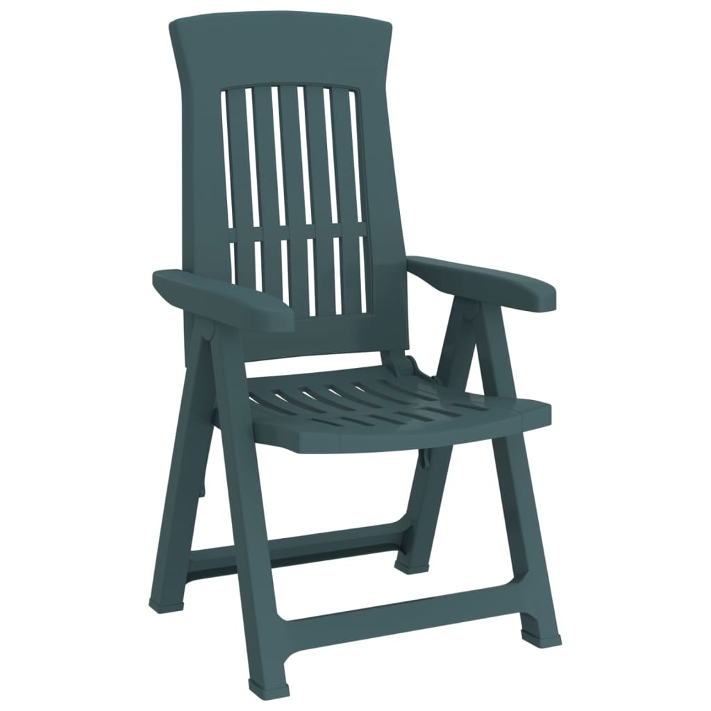 Chaises inclinables de jardin lot de 2 vert PP