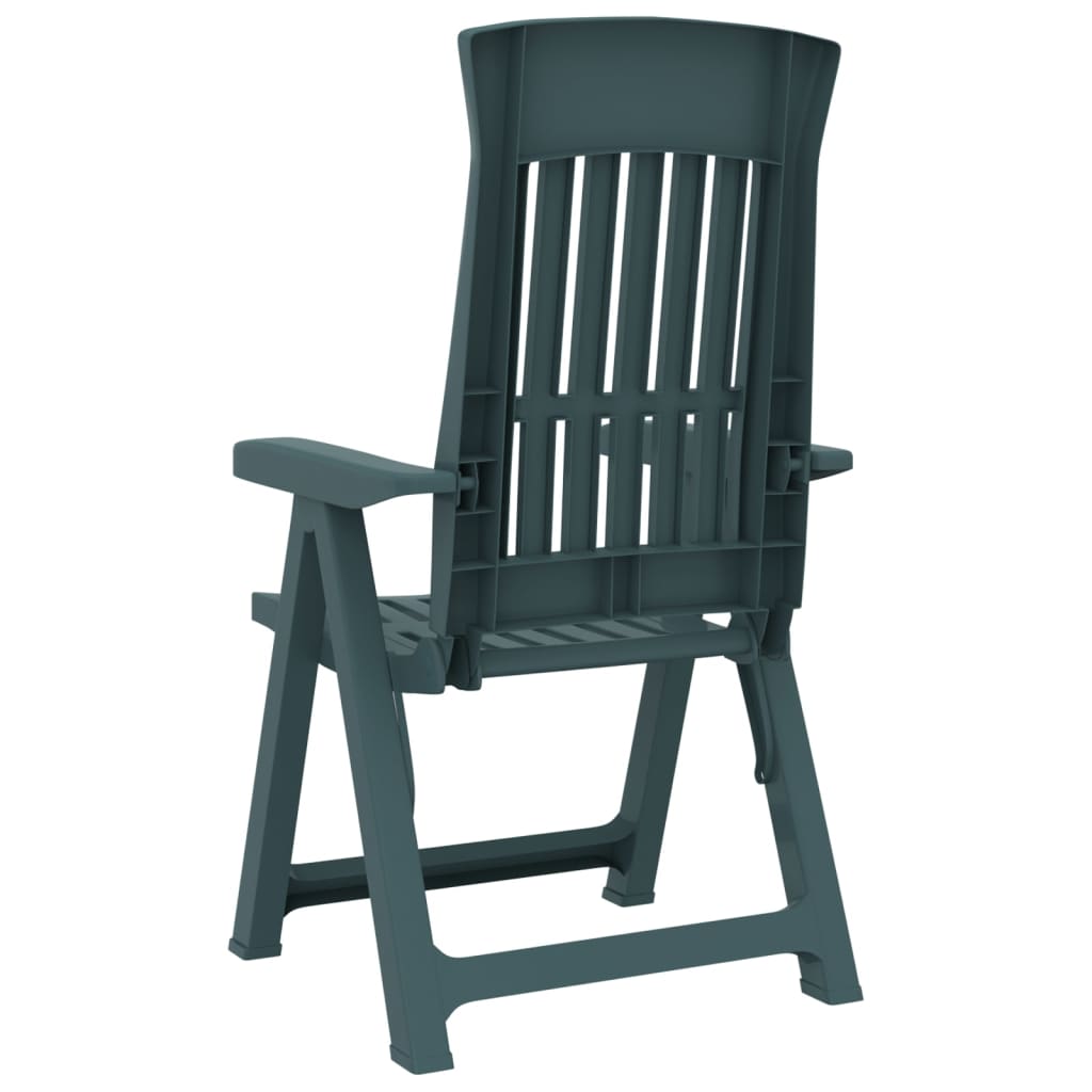 Chaises inclinables de jardin lot de 2 vert PP