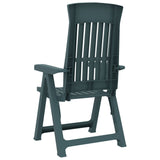 Chaises inclinables de jardin lot de 2 vert PP