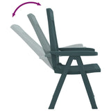 Chaises inclinables de jardin lot de 2 vert PP