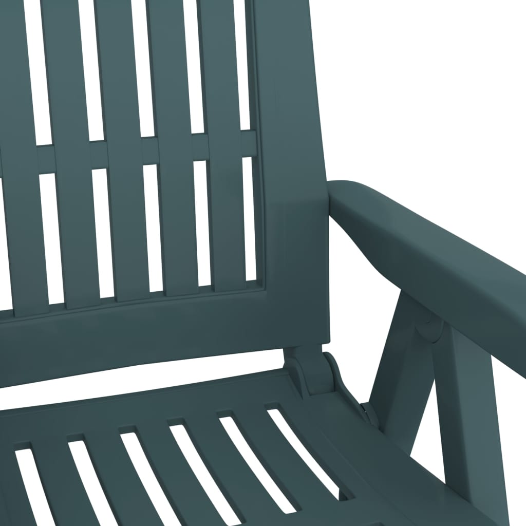 Chaises inclinables de jardin lot de 2 vert PP