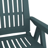 Chaises inclinables de jardin lot de 2 vert PP