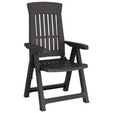 Chaises inclinables de jardin lot de 2 anthracite PP