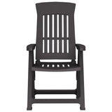 Chaises inclinables de jardin lot de 2 anthracite PP