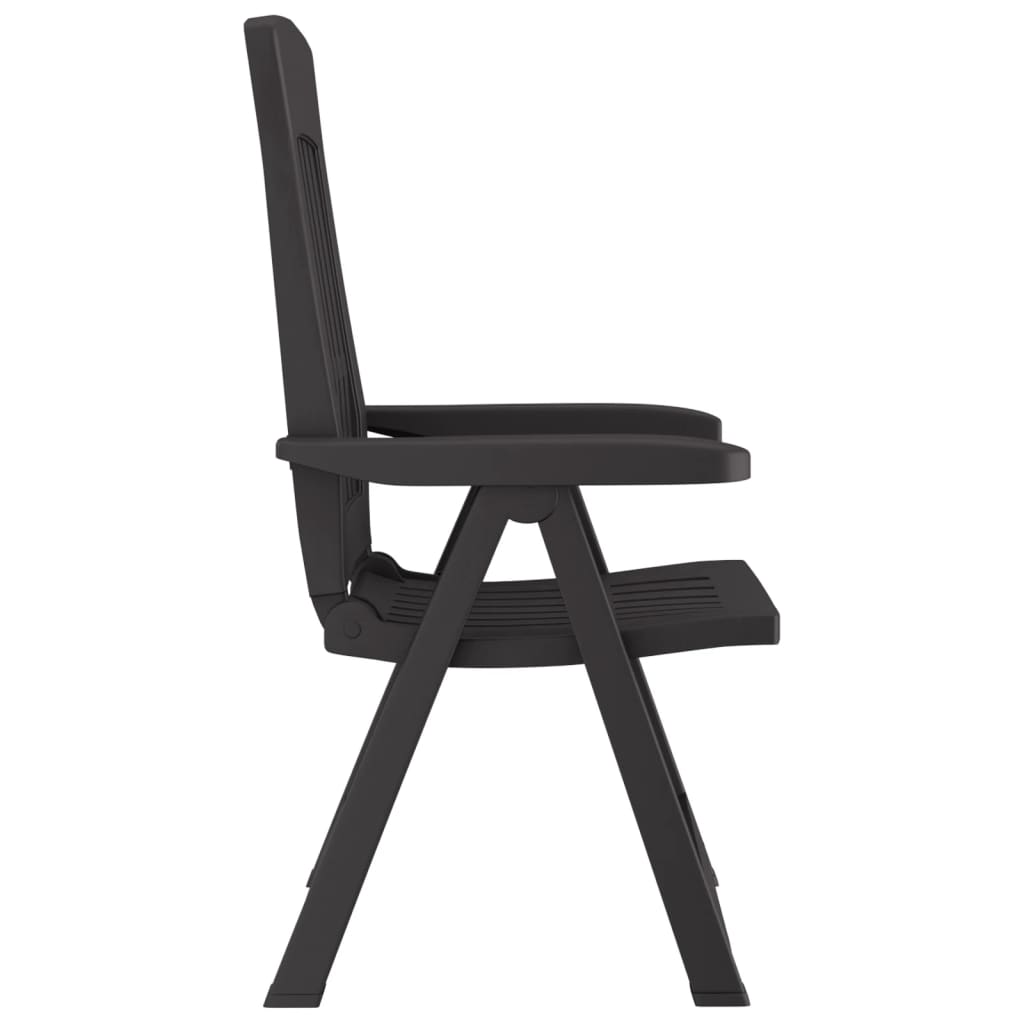 Chaises inclinables de jardin lot de 2 anthracite PP