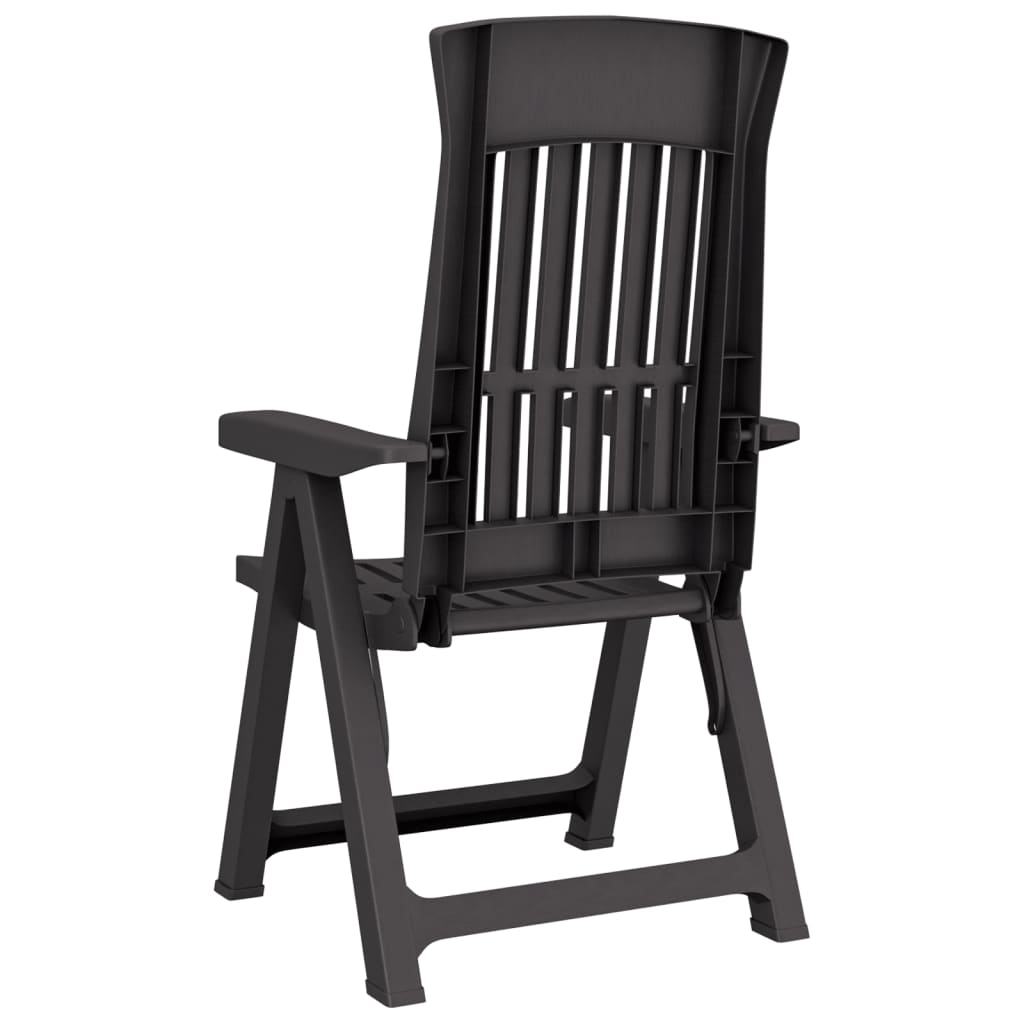 Chaises inclinables de jardin lot de 2 anthracite PP