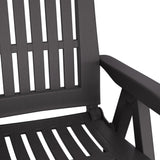 Chaises inclinables de jardin lot de 2 anthracite PP