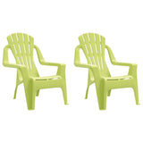 Chaises de jardin pour enfants lot de 2 vert 37x34x44 cm PP