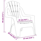 Chaises de jardin pour enfants lot de 2 vert 37x34x44 cm PP