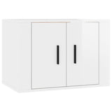 Ensemble de meubles TV 2 pcs blanc brillant bois d'ingénierie