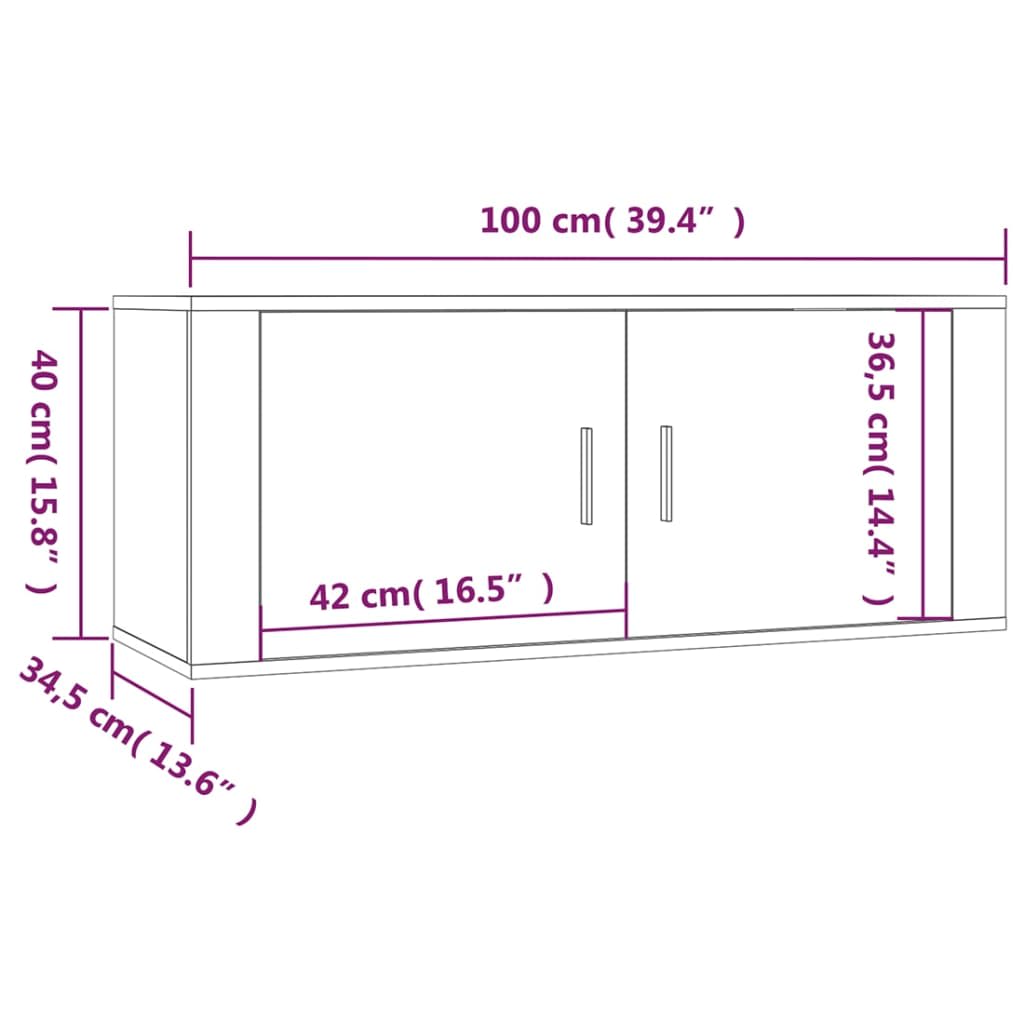 Ensemble de meubles TV 2 pcs Chêne marron Bois d'ingénierie