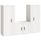 Ensemble de meubles TV 3 pcs Blanc brillant Bois d'ingénierie