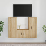 Ensemble de meubles TV 3 pcs Chêne sonoma Bois d'ingénierie