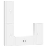 Ensemble de meubles TV 4 pcs Blanc Bois d'ingénierie