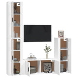 Ensemble de meubles TV 4 pcs Blanc Bois d'ingénierie