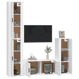 Ensemble de meubles TV 4 pcs Blanc brillant Bois d'ingénierie