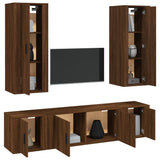 Ensemble de meubles TV 5 pcs Chêne marron Bois d'ingénierie