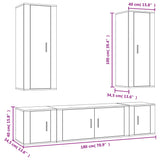 Ensemble de meubles TV 5 pcs Chêne marron Bois d'ingénierie