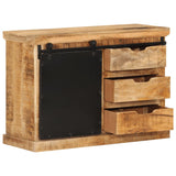 Buffet 80x30x55 cm bois de manguier brut massif