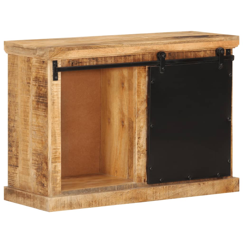 Buffet 80x30x55 cm bois de manguier brut massif