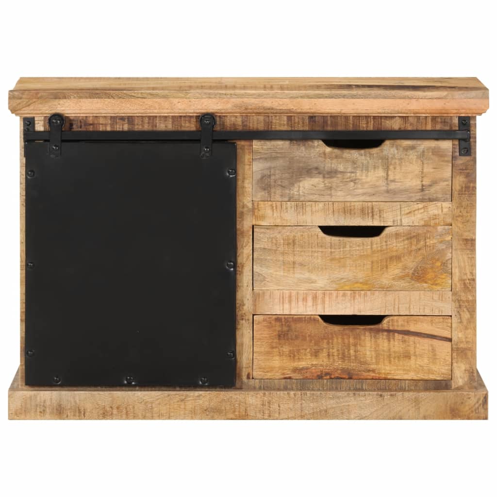 Buffet 80x30x55 cm bois de manguier brut massif