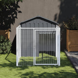 vidaXL Niche pour chien avec cour anthracite 117x201x123 cm