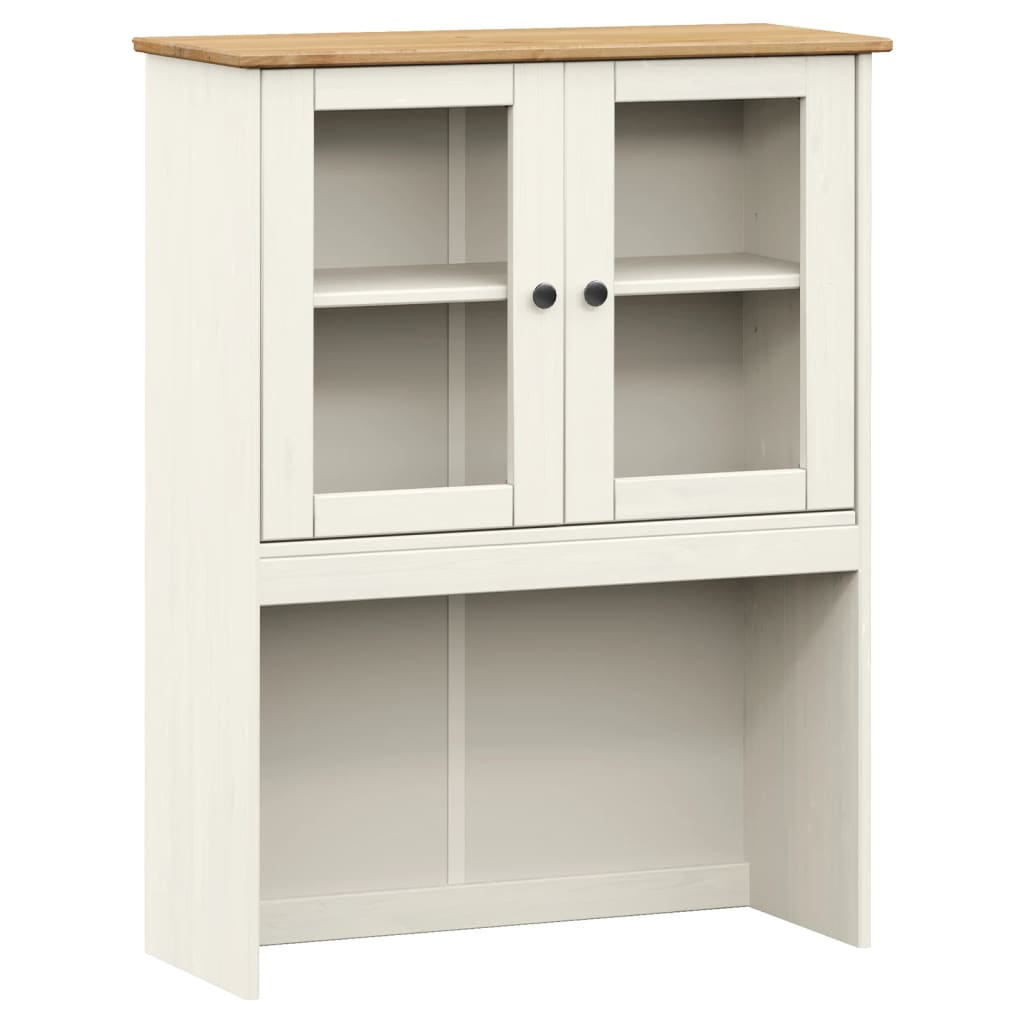 Buffet haut VIGO blanc 78x40x175 cm bois massif de pin